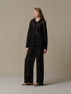 INTO THE EAST 25 Autumn/Winter Khaki Gray/Black Knitted Hollow Straight Pants ITE-E1DGSS021BL20PT-HEI Black (E1DGSS027CM20PT)